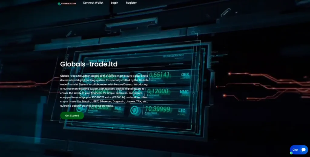 Home page of another financial phishing scam